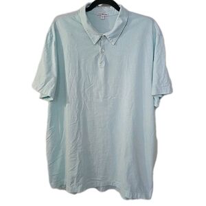 James Perse Polo Shirt Mens Size‎ 5 XXL Mint Green Supima Cotton Made in USA